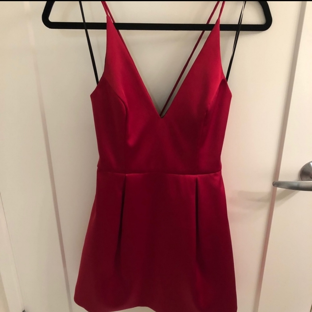 Red Satin Dress